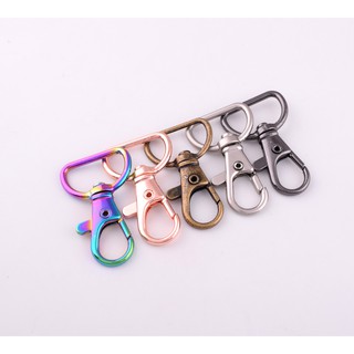 Swivel Clasps Push Gate Hook 20mm Spring Snap Hooks Clasp Keychain Keyholder Connector for Handbag Lanyard Accessories 5 Color Options 10 Pcs
