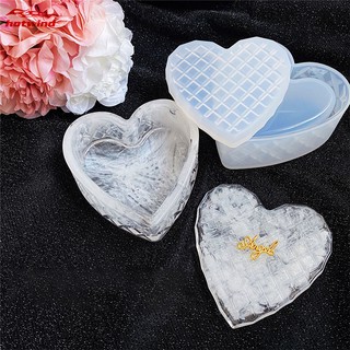 HW Silicone Storage Box Epoxy Resin Mold DIY Crystal Mold Heart-shaped Mold Gift Box Moulds
