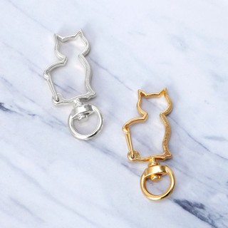 ❤❤ 10Pcs Cat Metal Swivel Clasps Lobster Snap Clasp Hook Keychain Jewelry Making