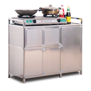 ☎Stainless steel cupboard, kitchen cabinet, cupboard, simple kitchen cabinet, aluminum cabinet, storage cabinet, kitchen