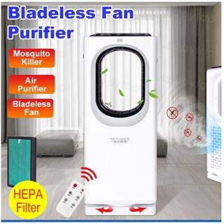 [Deliver within 36 hrs]🚚SG STOCK Air Purifier + Bladeless Fan + Mosquito Killer Lamp 3 in 1 Purifier Fan Air Circulator