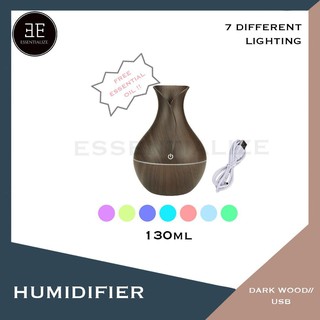 [Local Seller] Humidifier Diffuser Essential Oil Aroma 7 LED Lights USB