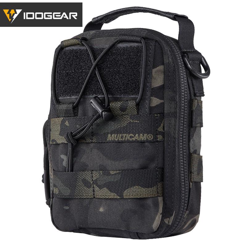 IDOGEAR Tactical Medical Pouch MOLLE Portable First Aid Bag EMT Utility Pouch Outdoor Military Training Nylon Bag Travel Medicine Pouch 3523