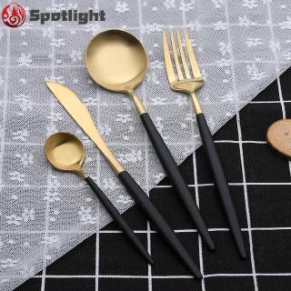 Portugal Style Stainless Flatware Fork Spoon Cutlery Tableware 4 Pcs Sets