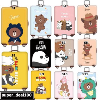 【Ready Stock】Cute Cartoon Dustproof Elastic Thicken Wear-resistant Travel Luggage Cover SZS10005