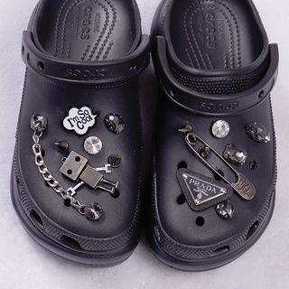 15pcs Jibbitz Set Robot Diamond Rivet Chain Bae Clogs Crocs for Women Sandals Slippers Decoration Accessories