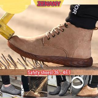 ZENANY Safety Shoes Boots Labor Insurance Steel Head Anti Smash and Puncture