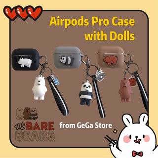 We Bare Bears Cute Airpods Case Protection Silicone Portable Airpods 1/2 Pro Earphone Cover Grizzly Panda Ice Bear (1)
