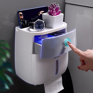 Multi Function Bathroom Kitchen Toilet Paper Holder Waterproof Sanitary Storage Tissue Paper Roll Box
