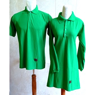 S-Xxxl Muslimah Plain Couple Tunic Polo Shirt Front Button Side Slit / Reuni / Leisure Uniform