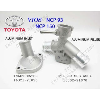 VIOS NCP93 NCP150 RADIATOR WATER T JOINT FILLER INLET ALUMINUM YARIS NCP91 THERMOSTAT HOUSING T-JOINT
