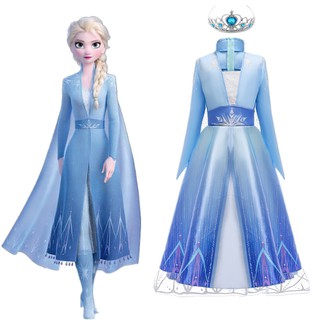 Girl Frozen 2 Elsa Dress For Girl Snow Queen Princess Cosplay Kids Anna Costume Children Halloween Party Girl Clothing