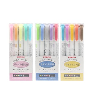 Winzge·Zebra Mildliner Set 5Color Highlighter Pen Pack WKT7 Fluorescent Pen