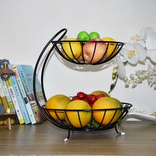 Double fruit tray living room home Nordic multi-layer dry fruit tray modern simple creative water fruit basket snack snack Basin