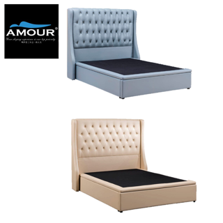 AMOUR Premium PU leather Storage Bed (Single/ Super Single/ Queen/ King size) 1820/1821