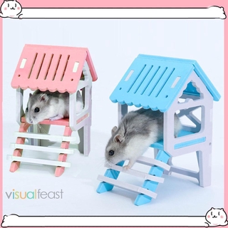 🎐[IN STOCK]🎐Pet Bed Nest Hamster House Wooden Climb Small Animal Pet Sleeping Cage Pet Accessories