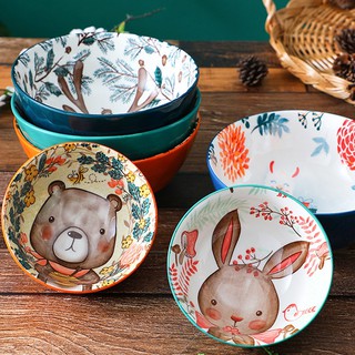 【Ready stock】Table Matters Japanese Ceramic Bowl Set Dinner Bowl Instant Noodle Bowl Soup Bowl Children's Bowl Household Cute Creative Tableware Set Holiday Dinner