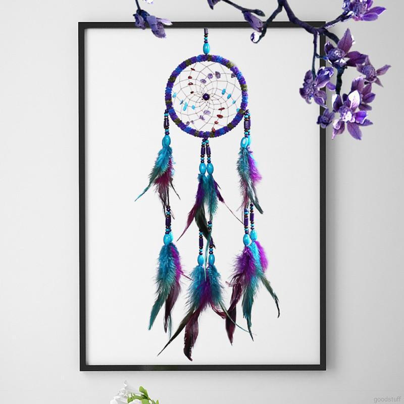 Flying Dream Catcher Wind Chimes Handmade Gifts Feather Pendant