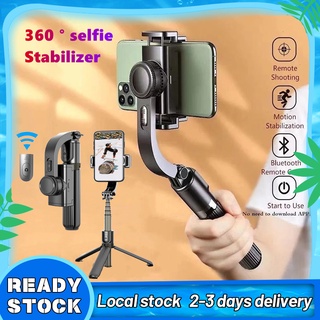 [SG stock] 360 ° rotating stabilizer tripod Bluetooth anti shake PTZ handheld mobile phone selfie lever (1)