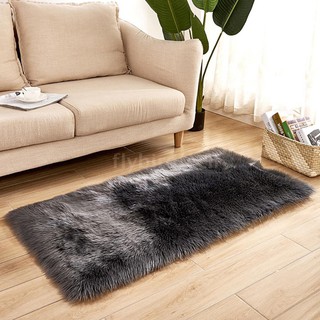 FLY Long Plush Ultra Soft Fluffy Rugs Rectangle Shape Faux Sheepskin Wool Carpet Rug for Living Room Bedroom Balcony Floor M