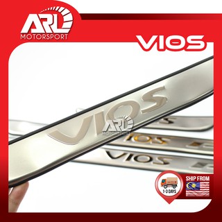 [Shop Malaysia] Toyota Vios Side Door Step / Scuff Plate With Logo Vios Panel Step Protector For Vios NCP93 (2007-2012) ARL Motorsport
