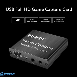 TAO Mini 4K 1080P HDMI to USB 2.0 USB2.0 Video Capture Card Phone Game Recording Box for PC Youtube OBS DVD Live Broadcast TAO