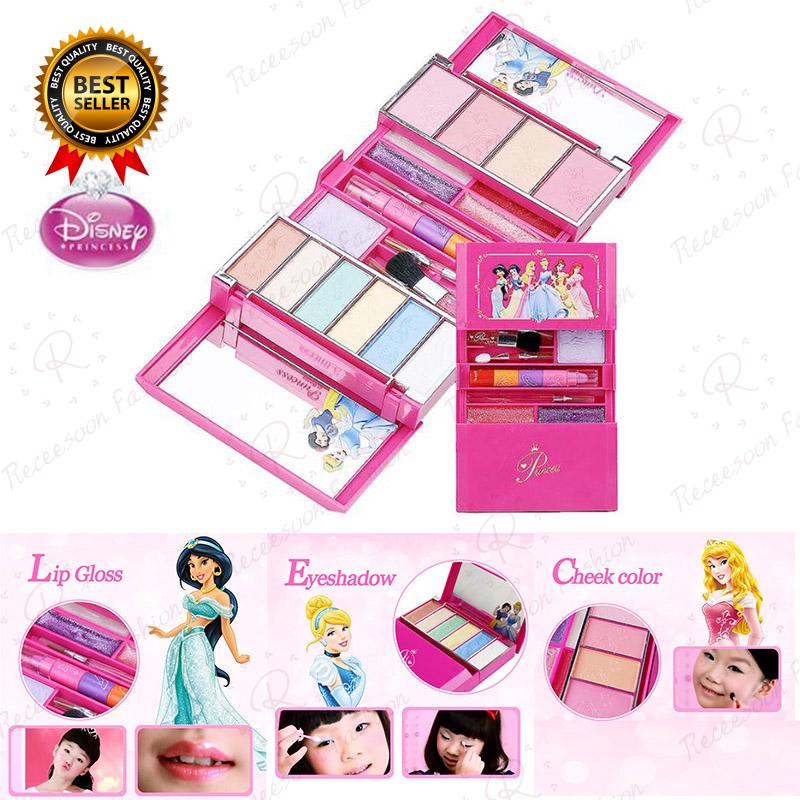 Disney Princess Cosmetic Set Girls Makeup Toys Safety Non-toxic Kids Birthday Gift