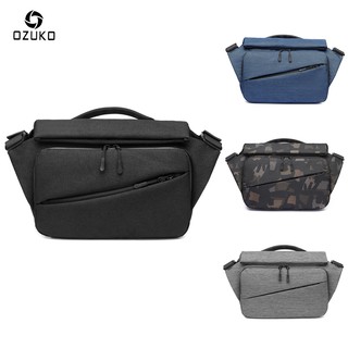 [TUYI Men Bags]OZUKO 2021 New Men USB Anti-theft Sling Bag Fashion Chest Pack Waterproof Waist Bag with USB Charge