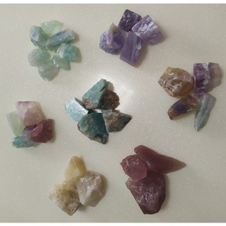 INSTOCK | 100g Natural Crystal Stones | Aromatherapy Stones | Amazonite | Strawberry Quartz | Colourful Fluorite