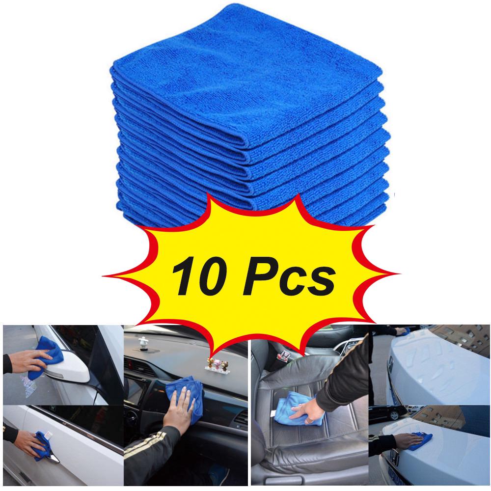 10Pcs Dishcloths Microfibre Cleaning Car kitchen Room Soft Cloths Rag Wash Towel