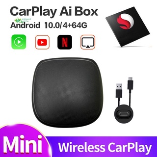 Wireless Carplay IOS Android Auto Ai Box Car Multimedia Player 4+64G Audio Navigation For BMW KIA Toyota Mercedes