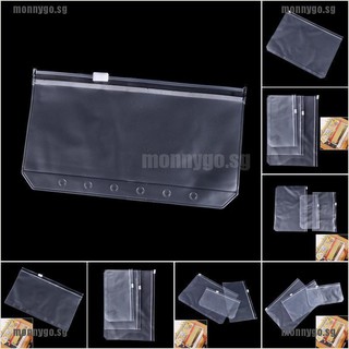【monnygo】A5/A6/A7 Transparent Zip Lock Envelope Binder Pocket Refill Organ (1)