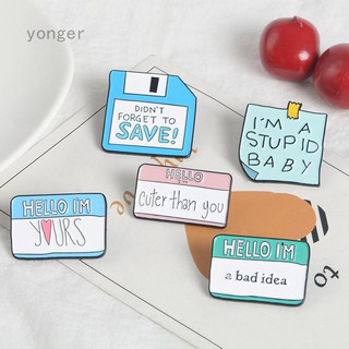 1PCS Sticky Notes Enamel pin Cute Message Lapel pin Daily Plan Memo Paper Badges Brooches for Women
