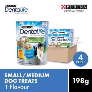 Dentalife Small & Medium Dog Dental Chews 198g x 4 Packs (Dog Treats)