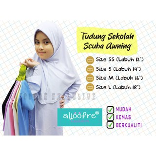 [Shop Malaysia] Clearance soft awning School Hood And scuba aljoofre Color White Black Blue pink Purple Yellow Cream Definitely sriti