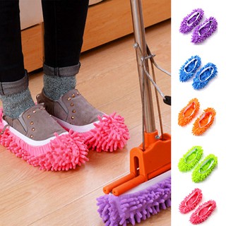 DUSTER SHOES SLIPPERS MOP DUST REMOVER HOME LIGHT CLEAN FLOOR NON SLIP SHOE NEW