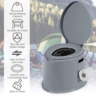 6L Portable Large Toilet Travel Camping Hiking Outdoor Indoor Potty For The Elderly Pregnant Women Portable Toilet
