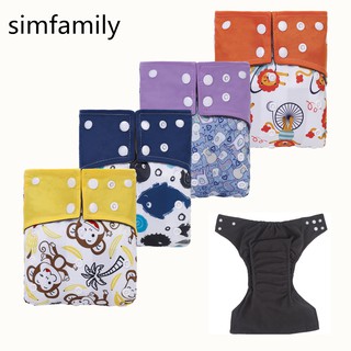 Reusable Washable Waterproof One Size Bamboo Charcoal Pocket Cloth Diaper