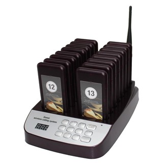 Queue Wireless Calling System with Upto 16 Receiver Coaster Pager for Restaurant