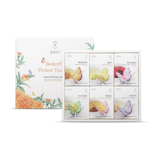 [Shipping from Korea] Health-conscious flower tea, butterfly tea bag, 6 kinds gift set
