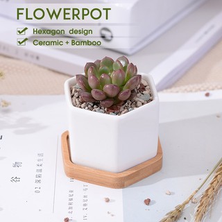 Nordic Creative Ceramic Flowerpot Tray Home Room Balcony Desktop Decor Plant Pot 50