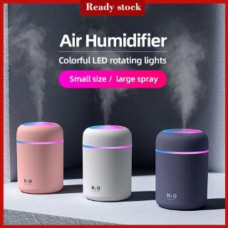【Latest】Original 300ml Ultrasonic Home Air Humidifier Diffuser Purifier Aromatherapy Car Humidifier LED Light