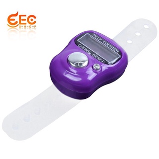 Purple Case Resettable 5 Digit LCD Electronic Finger Counter Hand Tally