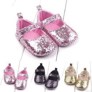 New Cute Bling Sequin Baby Shoes Toddler Kid Girl Princess Shoes