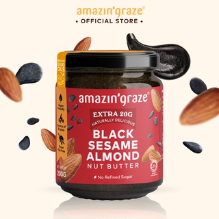 Amazin' Graze Black Sesame Almond Butter 200g - Halal Certified