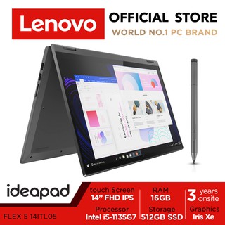 Lenovo IdeaPad Flex 5i 14ITL05 | 82HS00VNSB | 14" FHD IPS Touch | i5-1135G7 | 16GB RAM | 512GB SSD | 3Y Pr