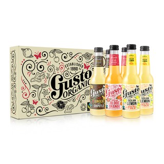 Gusto Organic Summer Burst Pack - Case of 6 (Sicilian Orange, Sicilian Lemon with Yuzu & Fiery Ginger with Chipotle)