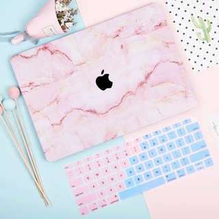 MacBook Air 13 11 Pro 13 15 16 12 Pink Grain Marble Hollow Logo Case Keyboard Cover A2179 A2289 A2251 A2141 RS252
