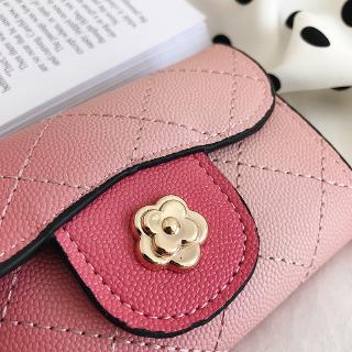 2019 Hasp Cute Pink Id Case Lady Credit Card Holder Wallet Leather Mini Women Purse INS Hot Streetwear Bags for Woman