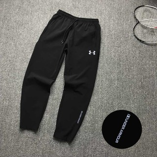 Under Armour Jogger Pants Quick Dry Fit Men Running Sports Trousers Fitness Training Ankle Pants Elastic Black Breathable Thin Summer Drawstring Pants